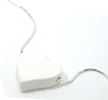 ceramic + sterling silver simple heart necklace