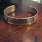 Tibetan silver "Om Mani Padme Hum" bangle